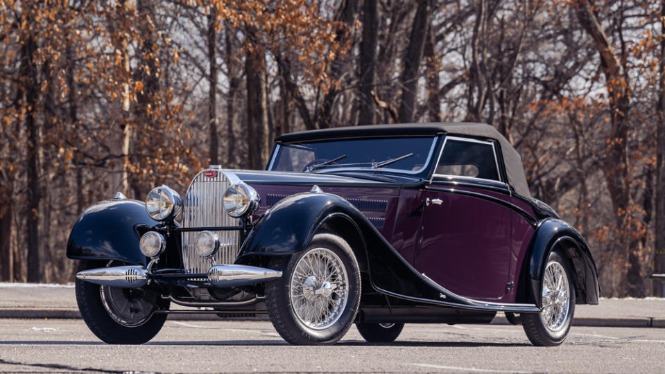 1937 Bugatti Type 57C Vanvooren Roadster.