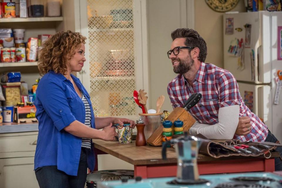 The impressive Justina Machado with Todd Grinnell in One Day at a Time.