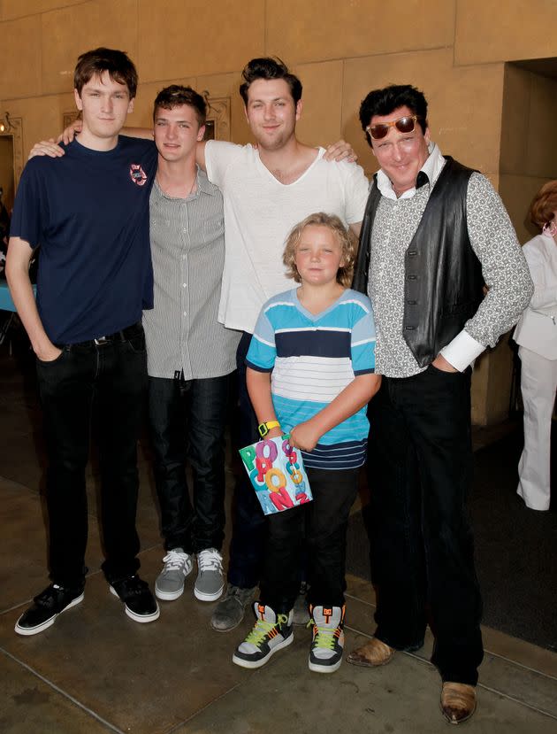 Michael with his four sons in 2013 (Photo: Tibrina Hobson via Getty Images)