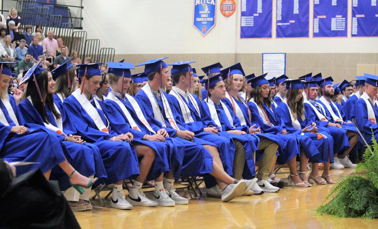 Saugatuck High School celebrated its 2022 graduation class Thursday, May 26. It was the school's largest ever graduating class with 88 students. Nineteen percent of Michigan high-schoolers were not graduating on time from 2016-2020, according to the Kids Count report, an improvement from 26 percent but higher than the national mark of 14 percent.