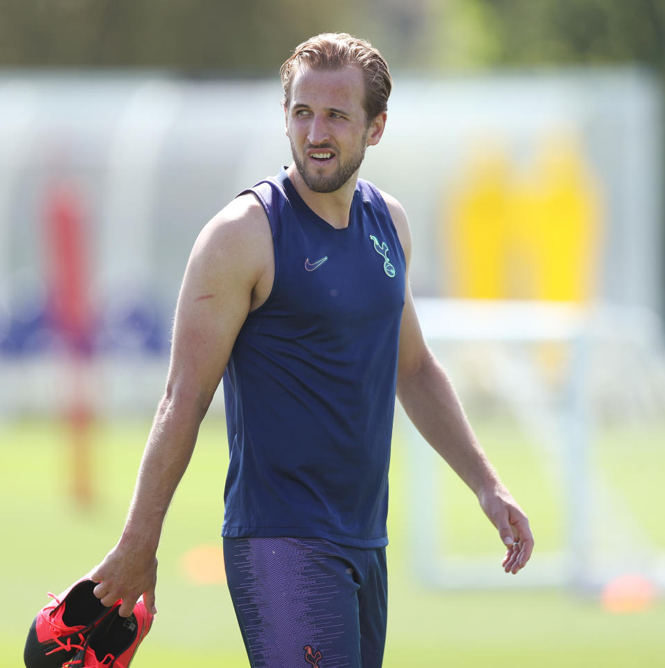 ENFIELD, ENGLAND - MAY 25: Harry Kane of Tottenham Hotspur during the Tottenham Hotspur training session at Tottenham Hotspur Training Centre on May 25, 2020 in Enfield, England. (Photo by Tottenham Hotspur FC/Tottenham Hotspur FC via Getty Images)