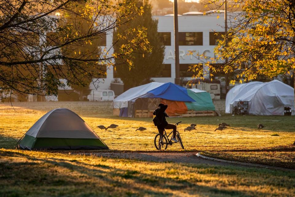 Strathcona Park is the site of Vancouver's latest tent city, where hundreds of people without homes erected tents this summer.
