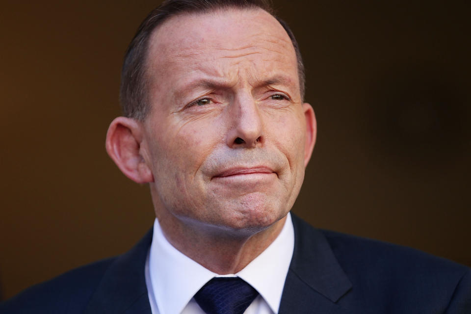 Police attended Tony Abbott's Manly office after someone dumped poo on its doorstep over night. Source: Getty Images