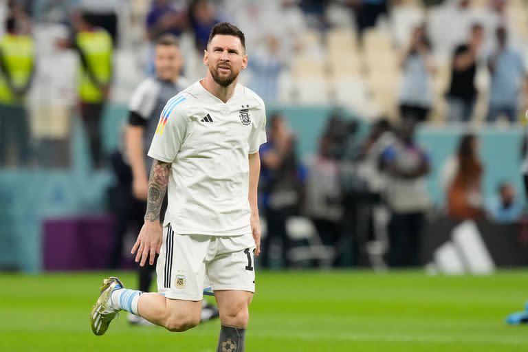 Lionel Messi, antes del partido contra Holanda