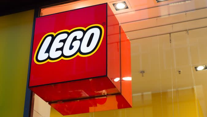 Hamburg, Germany - November 15, 2016: Lego shop brand name.