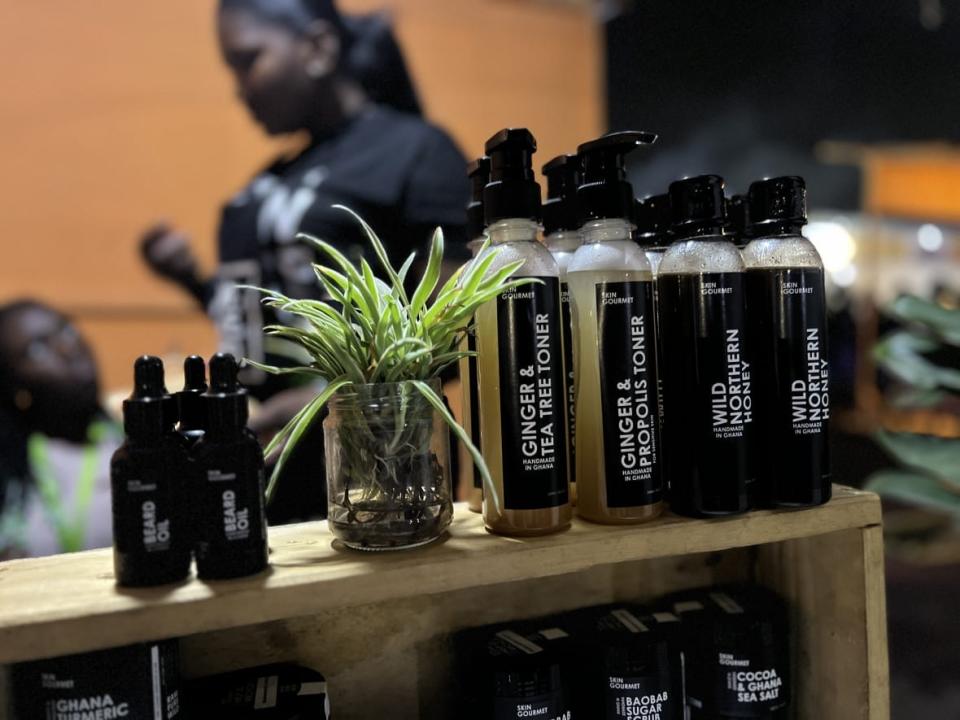 Skin Gourmet products, sourced and made in Ghana, were on sale at the 2022 Afrochella Festival. “Everything here is edible,” a sales operations manager at the booth said. (theGrio Photo/Chinekwu Osakwe)