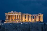 <p>Proudly standing over the modern city of Athens, the <a href="https://whc.unesco.org/en/list/404/" rel="nofollow noopener" target="_blank" data-ylk="slk:Acropolis;elm:context_link;itc:0;sec:content-canvas" class="link ">Acropolis</a> gives insights into the ancient world and craftsmanship of the Greeks. The Parthenon, the most celebrated example of classical Greek architecture, was the first of the series of buildings on top the hill. Construction for the temple, dedicated to the goddess Athena, began in 447 B.C., as statesman Pericles sought to build a prosperous new capital after the war against the Persians. Soon after the completion of the Parthenon, Pericles commissioned the Propylea, or gateway, to act as the sole entrance to the magnificent city-state.</p>