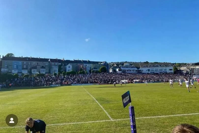 Rugby at St Helen's, looking towards Brynmill