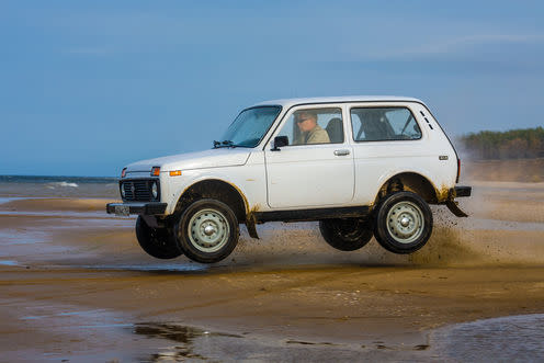 <span class="caption">Lada Niva: still going strong.</span> <span class="attribution"><a class="link " href="https://www.shutterstock.com/image-photo/togliatti-russia-october-13-russian-jeep-335789474?src=nBU_KNfYjFAzLefyxdVULA-2-7" rel="nofollow noopener" target="_blank" data-ylk="slk:Shutterstock;elm:context_link;itc:0;sec:content-canvas">Shutterstock</a></span>