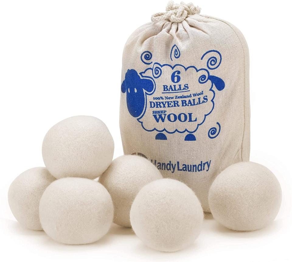 Toss these in the dryer instead of chemical-coated dryer sheets that, psssst, leave behind buildup on the inside of your dryer and thus makes it less effective over time. If you can't give up on the scents of dryer sheets, you can treat these with <a href="https://www.amazon.com/Lagunamoon-Essential-Diffuser-Humidifier-Aromatherapy/dp/B06XRLR9RQ?&amp;linkCode=ll1&amp;tag=huffpost-bfsyndication-20&amp;linkId=c987fbab20627fffea3a5612b90e5353&amp;language=en_US&amp;ref_=as_li_ss_tl" target="_blank" rel="noopener noreferrer">essential oils</a>!<br /><br /><strong><a href="https://www.amazon.com/gp/product/B014WOWNAY?&amp;linkCode=ll1&amp;tag=huffpost-bfsyndication-20&amp;linkId=98855b1941997366147388910d7f7f55&amp;language=en_US&amp;ref_=as_li_ss_tl" target="_blank" rel="noopener noreferrer">Get a pack of six from Amazon for $9.95.</a></strong>