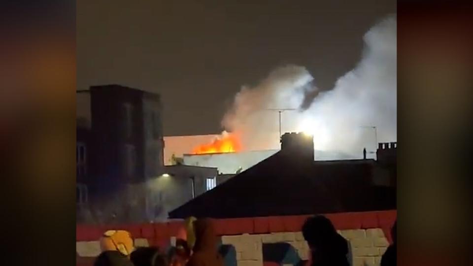 Fire rages at Wembley flats as 20 engines called to tackle blaze (Snapchat)