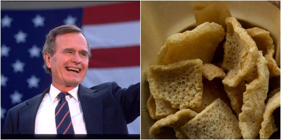 george hw bush pork rinds