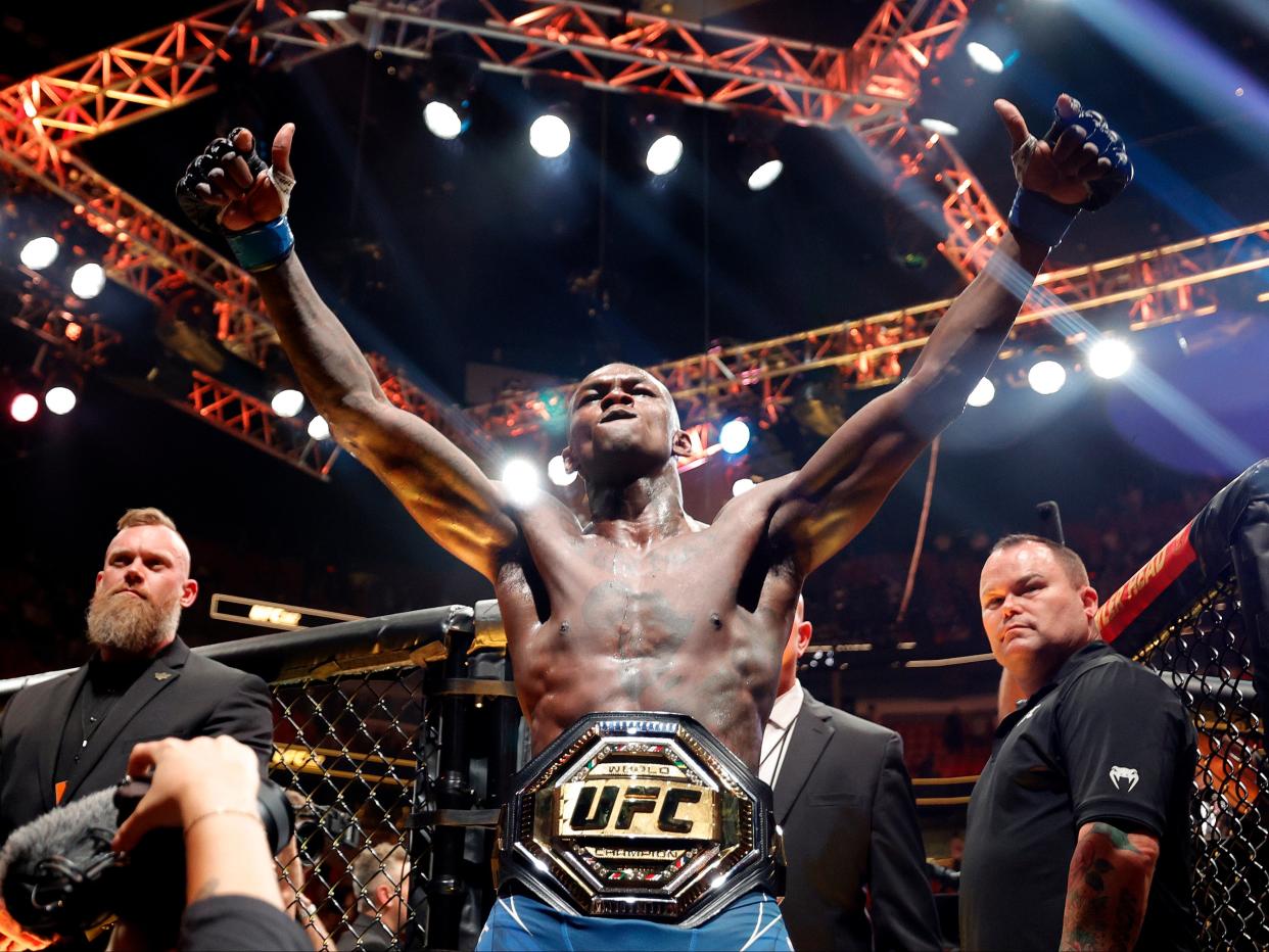 Israel Adesanya regained the UFC middleweight title from long-time rival Alex Pereira (Getty Images)