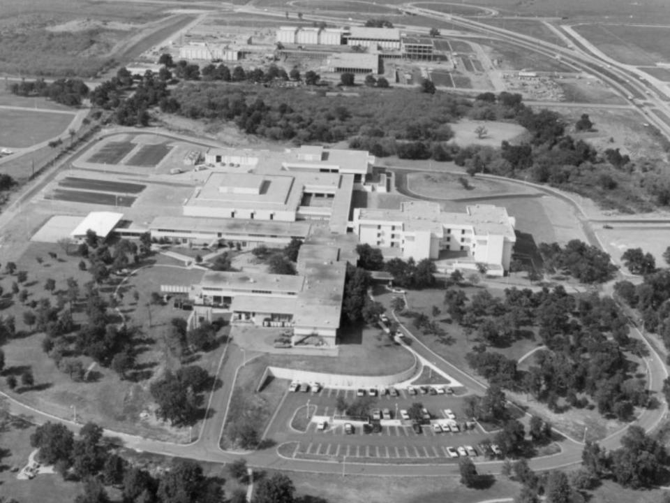Aerial view of American Airlines' Stewardess College.