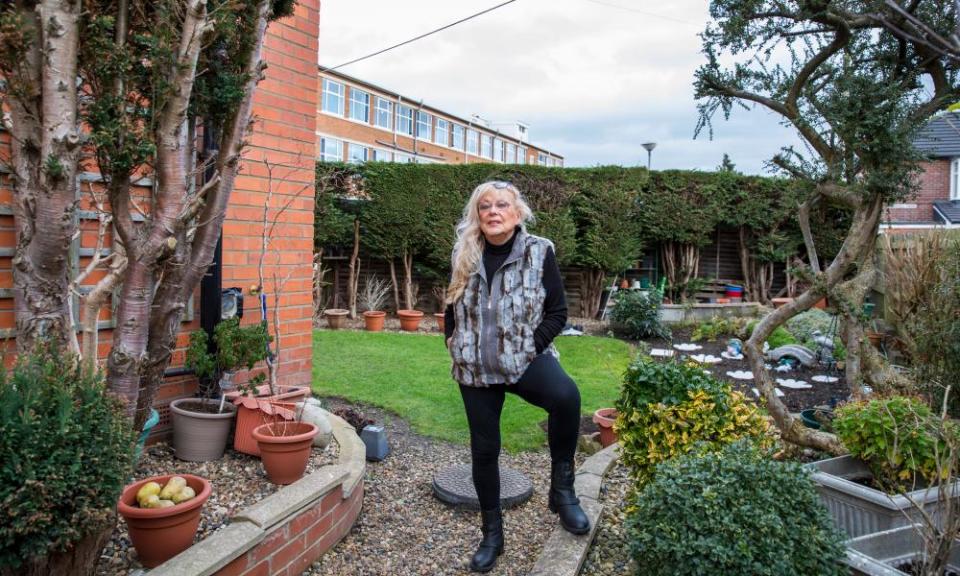 Paula Robinson in her garden in Newcastle’s west end, where archaeologist have found remains associated with Hadrian’s Wall