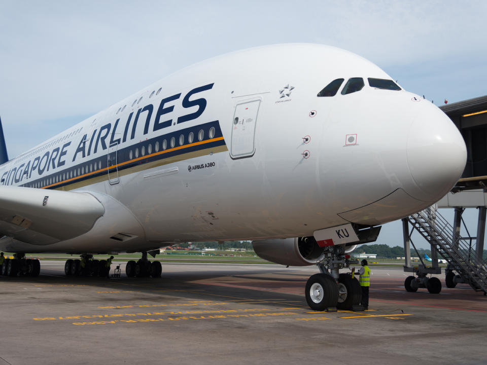 Platz 14: Um Flugsicherheit müssen sich Passagiere von Singapore Airlines jedenfalls keine Sorgen machen. Die asiatische Airline schreibt diese offensichtlich groß. (Bild-Copyright: Toh Ting Wie/AFP)