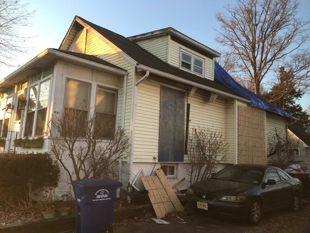 This house in the 100 block of W. Broadway in Maple Shade  suffered a serious Christmas Day fire and left the Kim English family homeless with no posessions. The public may donate to a GoFundMe online site to help the family recover.