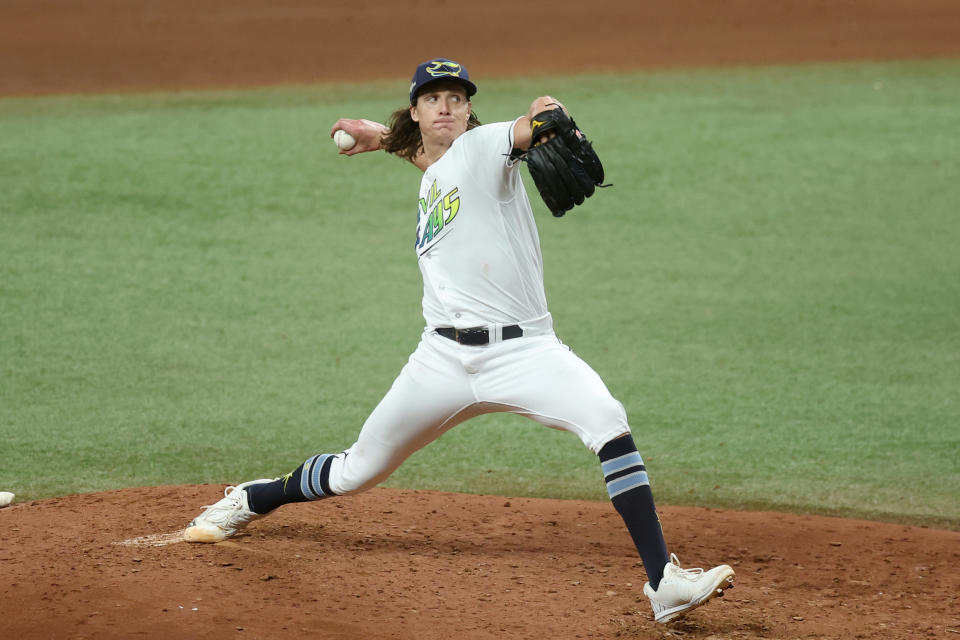 Tyler Glasnow。(Photo by Mike Carlson/MLB Photos via Getty Images)