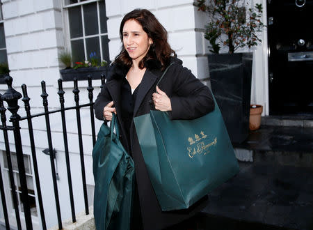 FILE PHOTO: Marina Wheeler, the wife of London Mayor Boris Johnson leaves their home in London, Britain February 22, 2016. REUTERS/Stefan Wermuth/File Photo