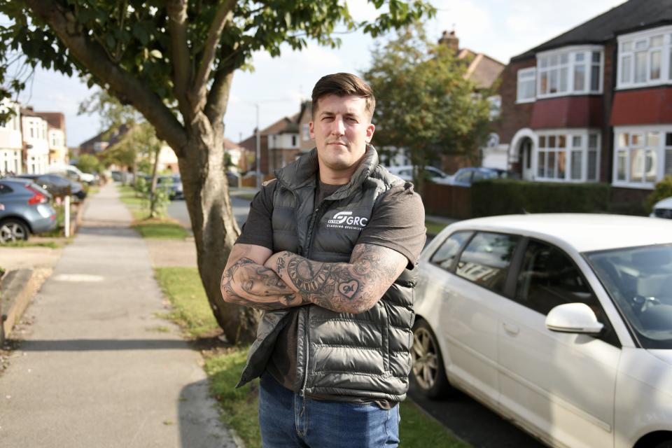 A furious dad has hit out after his local council refused to compensate him when a worker smashed his car window with a lawnmower - then tried to cover it up.

Jay Elton, 31, from Willerby, East Yorkshire, woke up on September 6 to find his car window shattered.

Caption: Jay Elton, from Willerby, East Yorkshire, whose car window was smashed by flying debris from a council lawnmower
(MEN Media) 