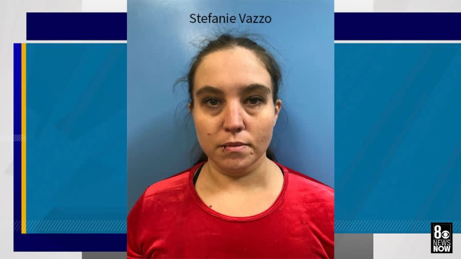 Stefanie Vazzo, 33, faces charges of open murder and conspiracy to commit murder. (Nye County Sheriff’s Office)