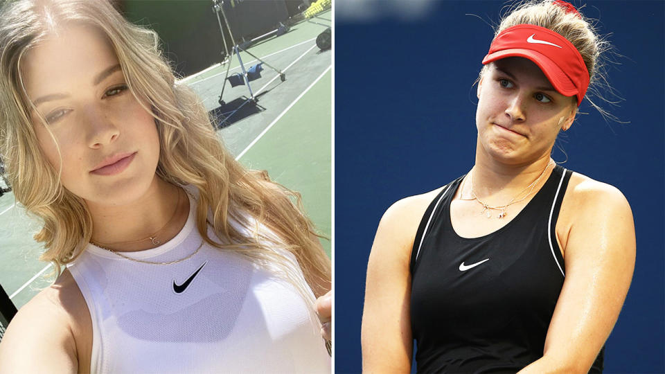 Eugenie Bouchard said she would take part in the US Open. (Images: Instagram/Getty Images)