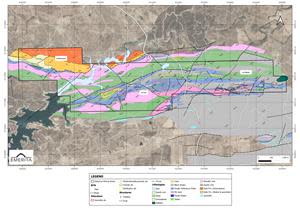 IBW geology and locations of La Romanera, El Cura and La Infanta deposits