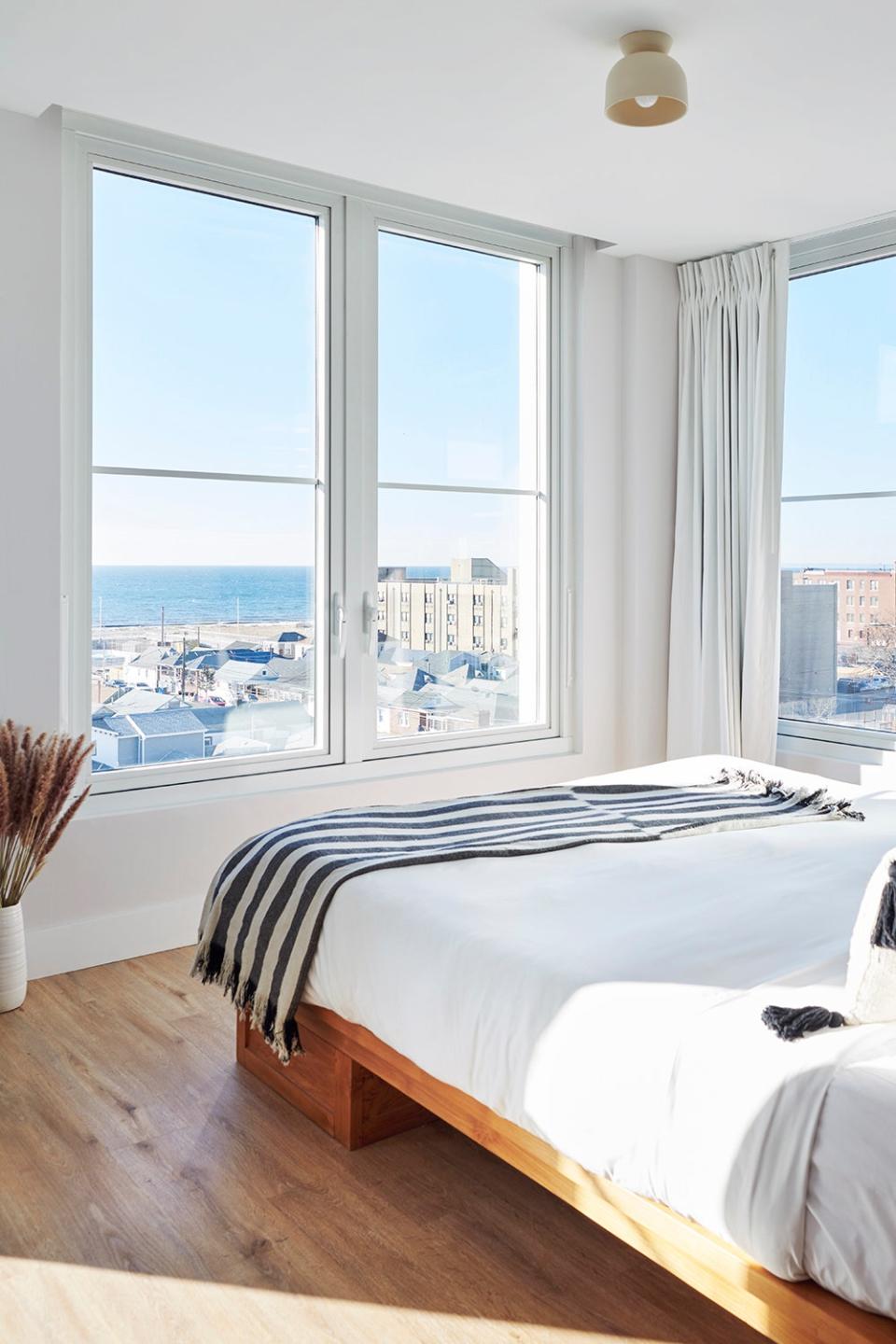 There are 53 beach-chic rooms at the Rockaway Hotel, whose six-story rise makes it easy to see the sea from higher floors.