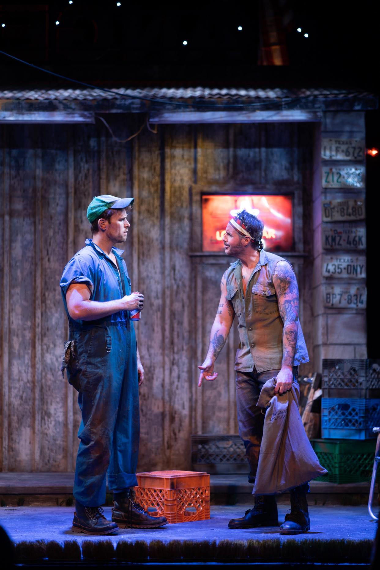 Dan Amboyer (left) and Matt de Rogatis star in "Lone Star," playing off-Broadway at Theatre Row in New York.