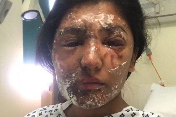 Victim: Resham Khan was attacked in Beckton, east London, in June last tear (Gofundme)