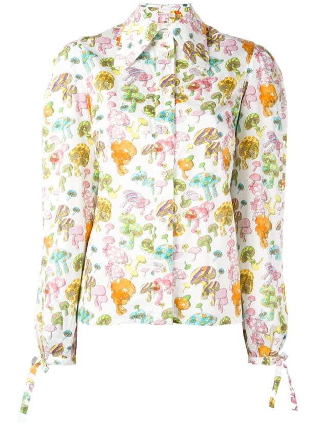 <p>Olympia Le-Tan Mushroom Print Shirt, $754, <a href="https://rstyle.me/+yuqEJvI8zWNIU98CpQh7uA" rel="nofollow noopener" target="_blank" data-ylk="slk:available here;elm:context_link;itc:0;sec:content-canvas" class="link ">available here</a>.</p>