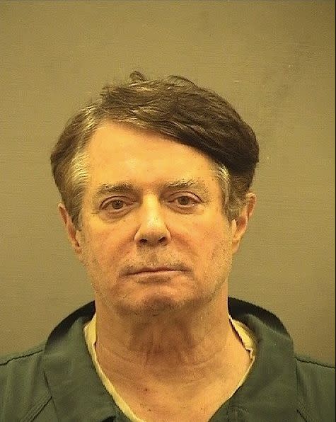 Paul Manafort&rsquo;s new mug shot. He was transferred to a jail in Alexandria, Virginia, from a facility about 100 miles away so he could be closer to the courthouse where he will be tried on charges of&nbsp;bank and tax fraud. (Photo: Alexandria Detention Center)