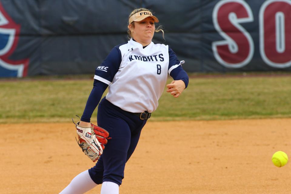 Minisink Valley graduate Alayna Savaglio of Fairleigh Dickinson owns one of the top earned run averages in the Northeast Conference. LARRY LEVANTI/For FDU Athletics