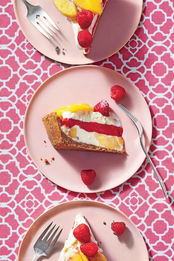 Peach Melba Ice-Cream Pie