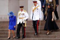 Britain's Prince Harry and Meghan, Duchess of Sussex, attend the opening of the enhanced ANZAC memorial in Hyde Park, Sydney, Australia October 20, 2018. REUTERS/Rick Stevens