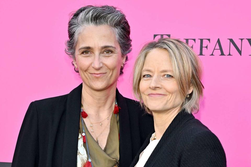 <p>John Sciulli/Getty</p> Alexandra Hedison and Jodie Foster in April 2023.