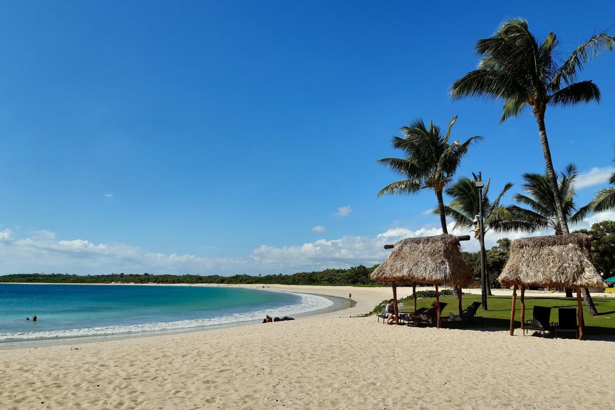 A beach at a resort at Natadola Bay in Fiji is seen in November 2019.