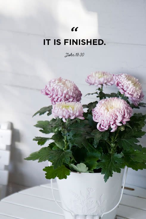 <p>"It is finished."</p>