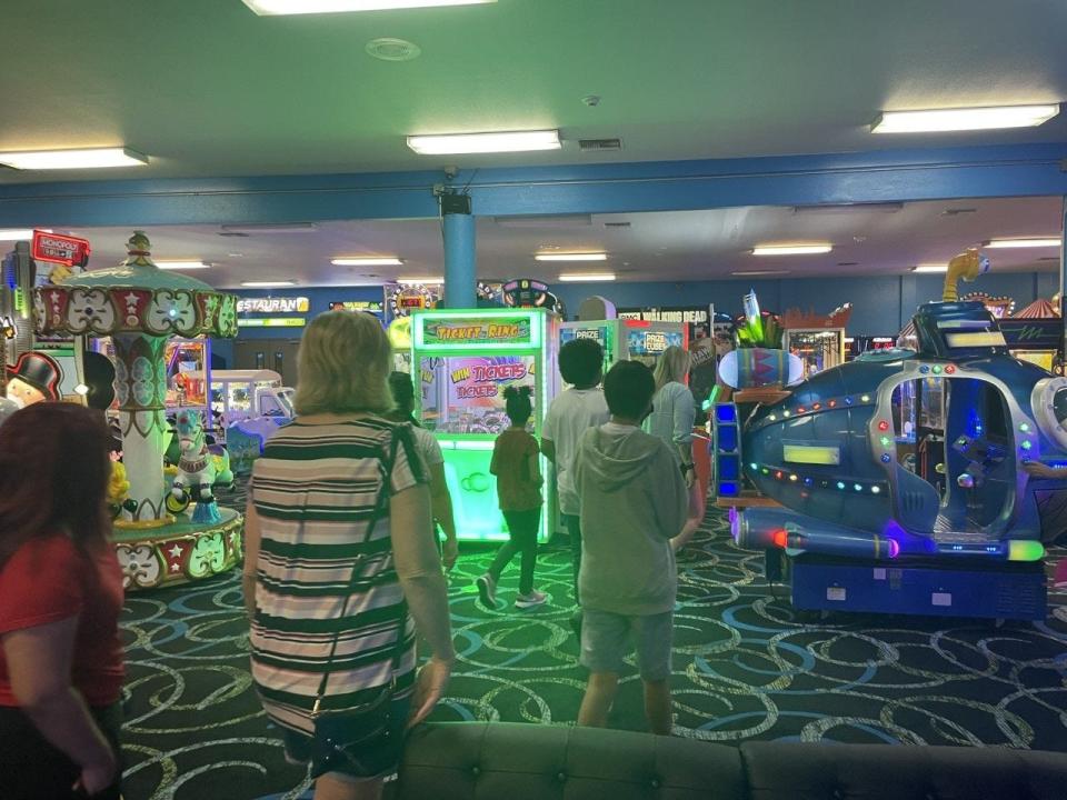 Foster kids between the ages of 8 and 16 stayed entertained at the In the Game Funtrackers game room in a event for them and their Court Appointed Special Advocate (CASA) volunteers on the last day of National Volunteer Week.