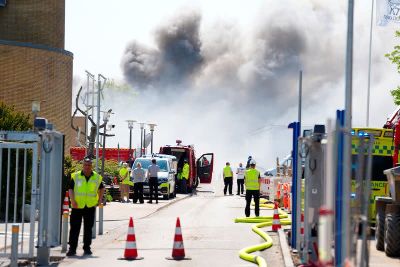 Fire at Novo Nordisk, in Bagsvaerd