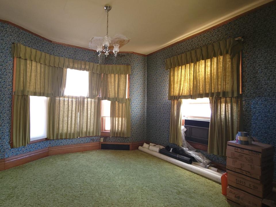 Carpets in the house hid its original hardwood floors.