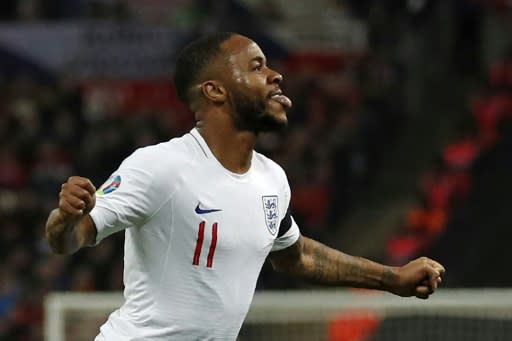 Hat trick hero: Raheem Sterling scored three of England's five goals against the Czech Republic