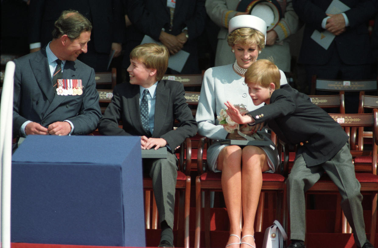 Princess Diana with Prince Charles and her sons William and Harry in 1995. (Photo: REUTERS/Dylan Martinez)