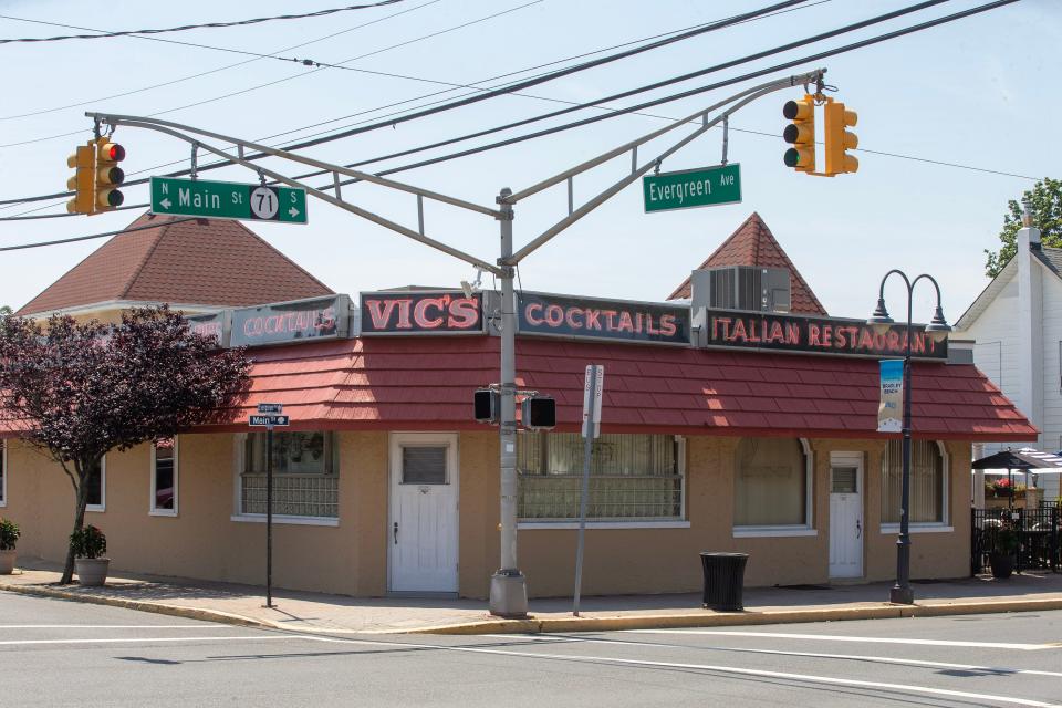 Exterior of Vic's Italian Restaurant in Bradley Beach Wednesday, July 5, 2023.