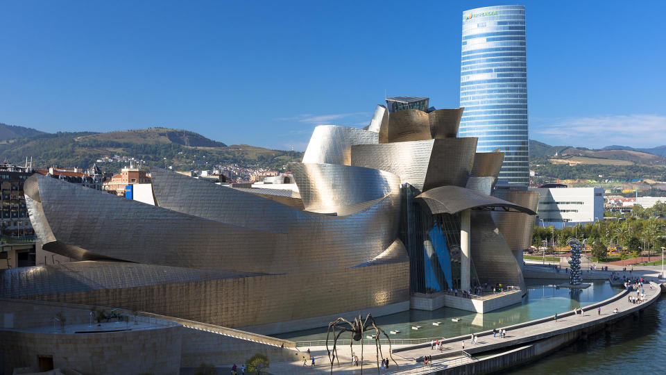 The Frank Gehry-designed Guggenheim Museum in Bilbao, Spain.  / Credit: Tim Graham/Getty Images