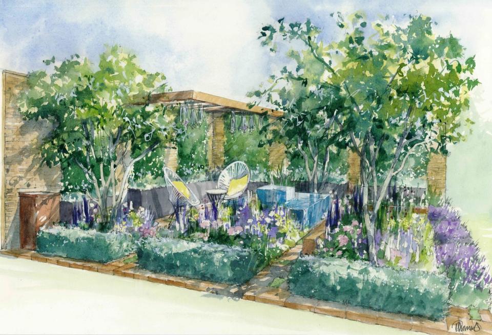 the landform mental wealth garden, designed by nicola hale