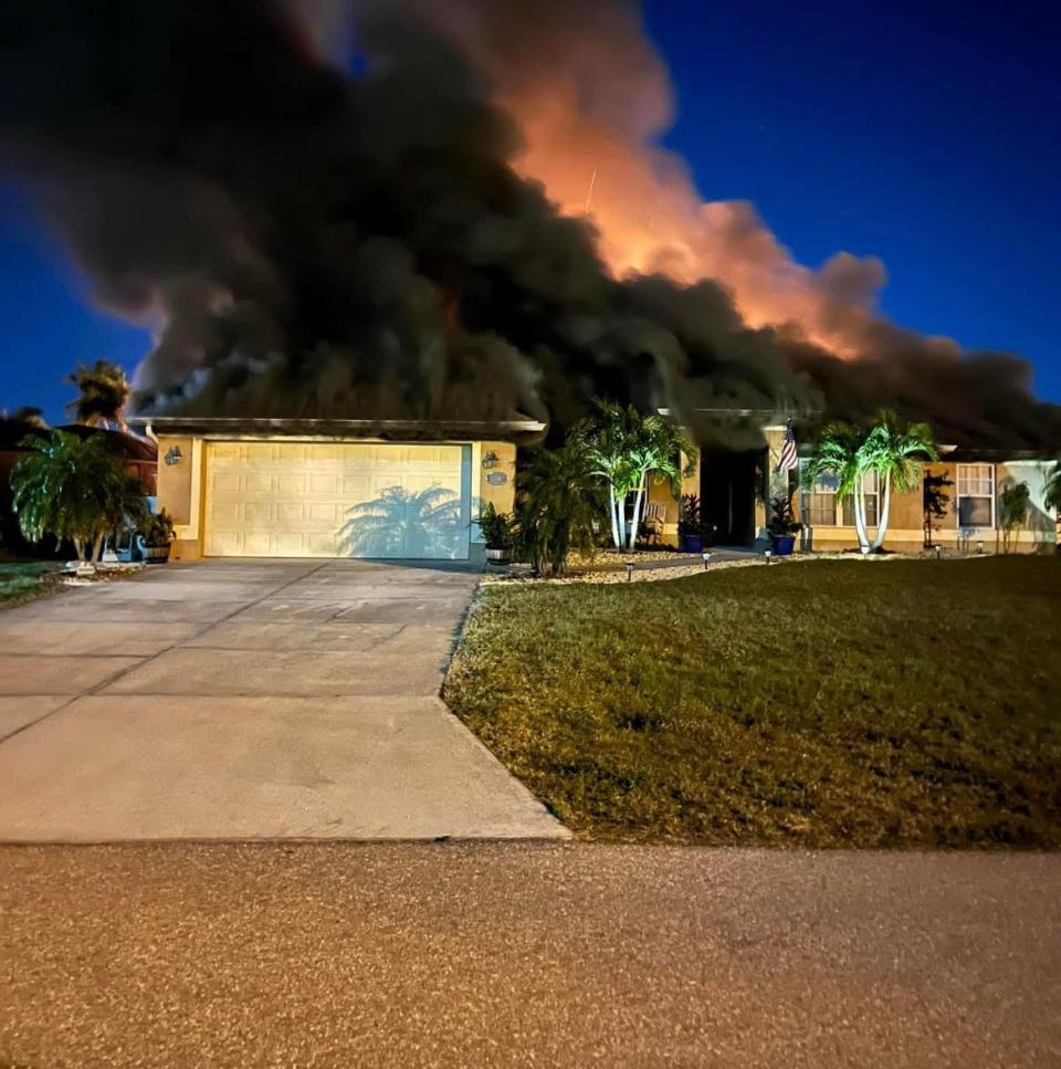 Fire burns the home of North Port High School athletic director and assistant track coach Tony Miller.