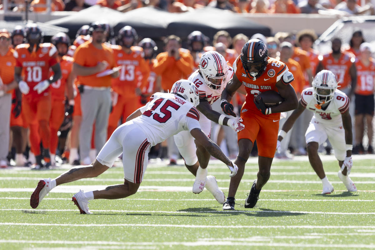 Utah (No. 12) takes first win in Big 12, defeating Oklahoma State (No. 14) with overwhelming defense