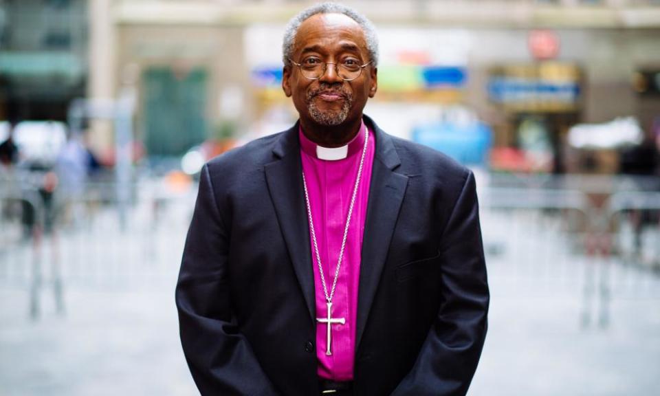 Bishop Michael Curry, as seen on NBC last Tuesday.