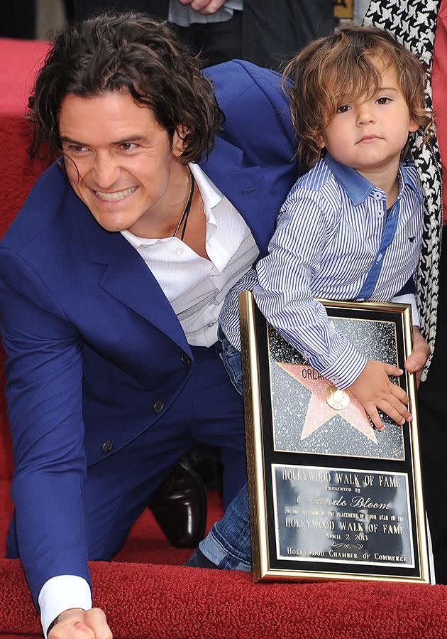 Flynn with dad Orlando in 2014. Source: Getty